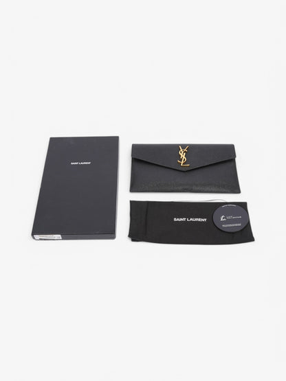 Saint Laurent Uptown Clutch Black Grained Leather