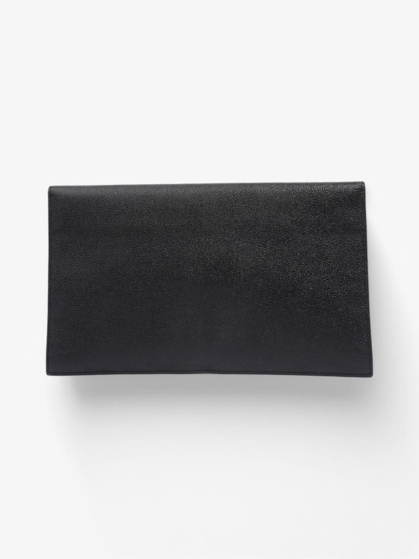 Saint Laurent Uptown Clutch Black Grained Leather