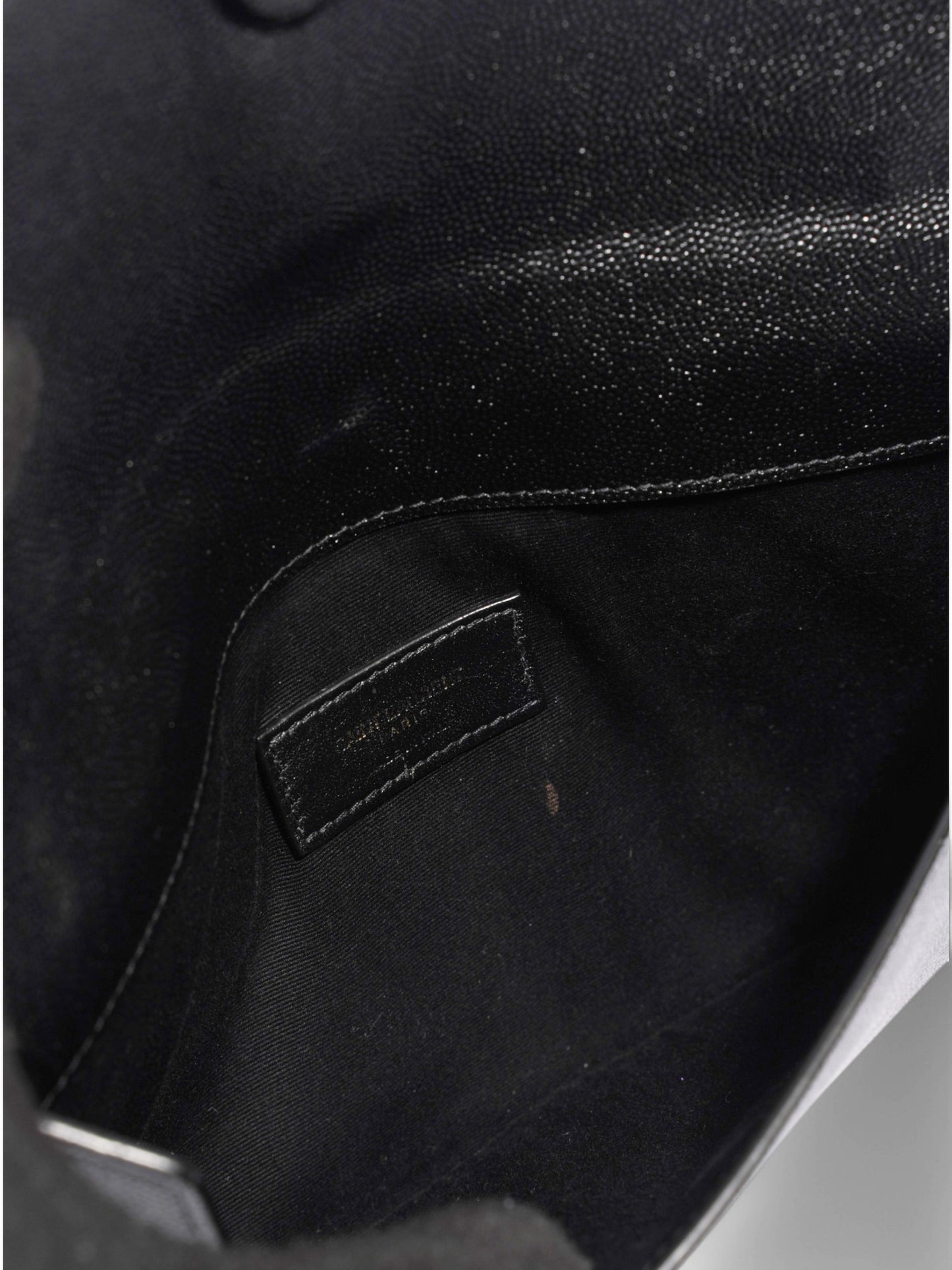 Saint Laurent Uptown Clutch Black Grained Leather
