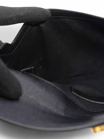 Saint Laurent Uptown Clutch Black Grained Leather