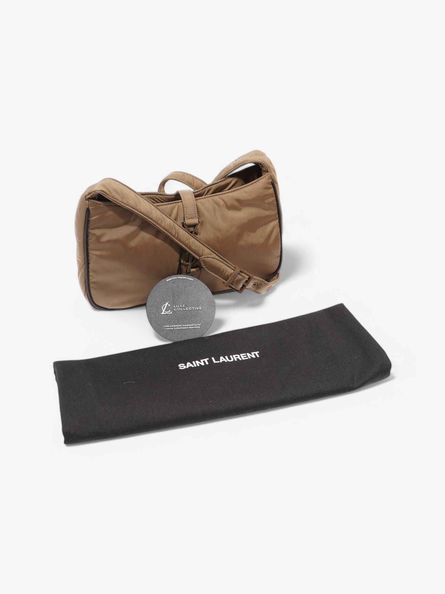 Saint Laurent 5 a 7 Shoulder Bag Khaki Nylon