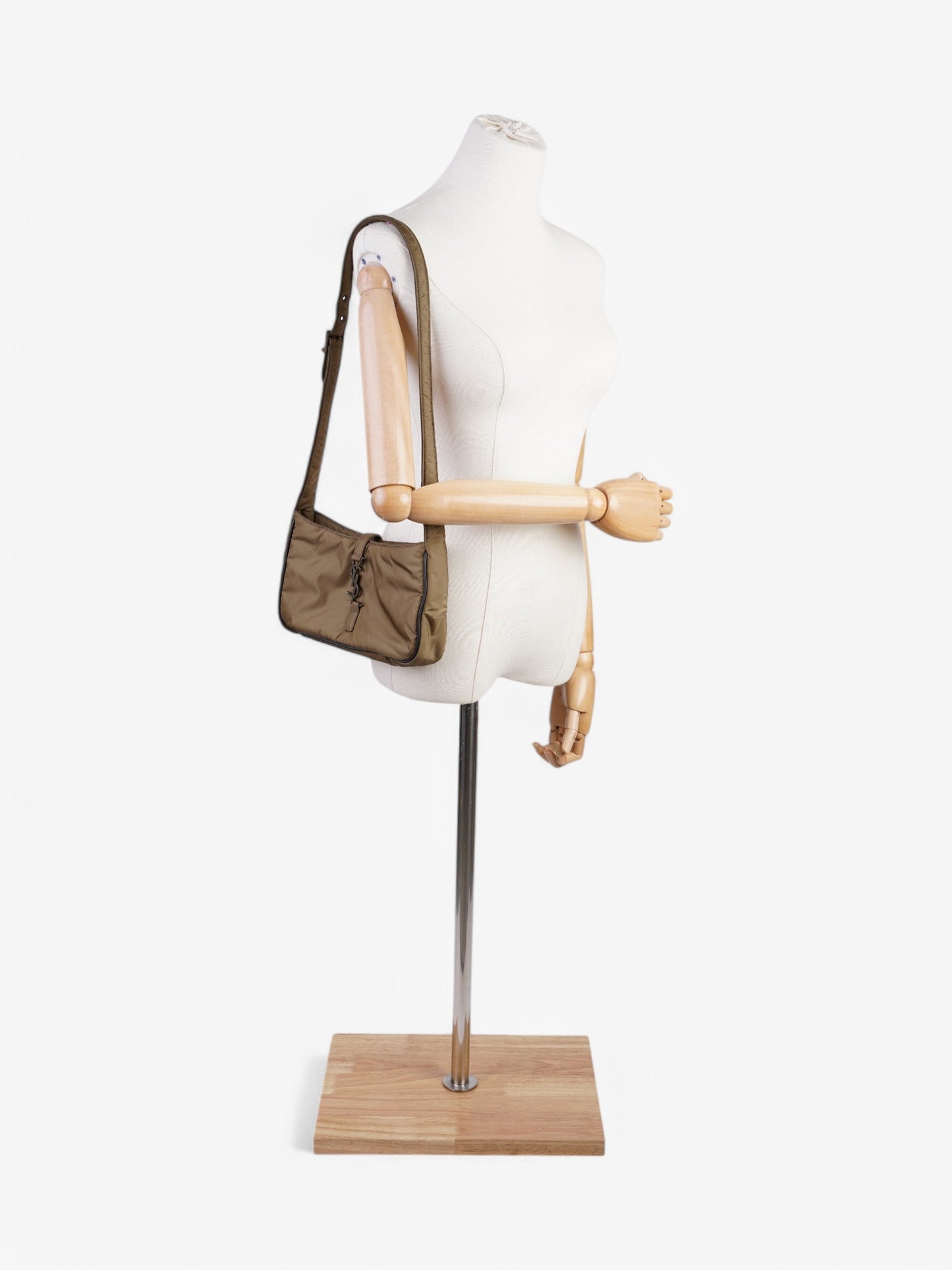 Saint Laurent 5 a 7 Shoulder Bag Khaki Nylon