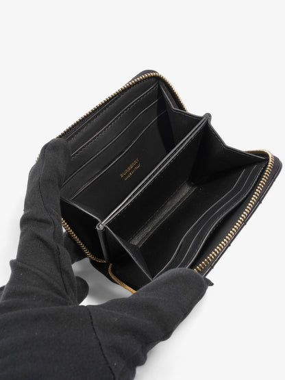 Burberry Lola Zip Wallet Black / Gold Leather Mini