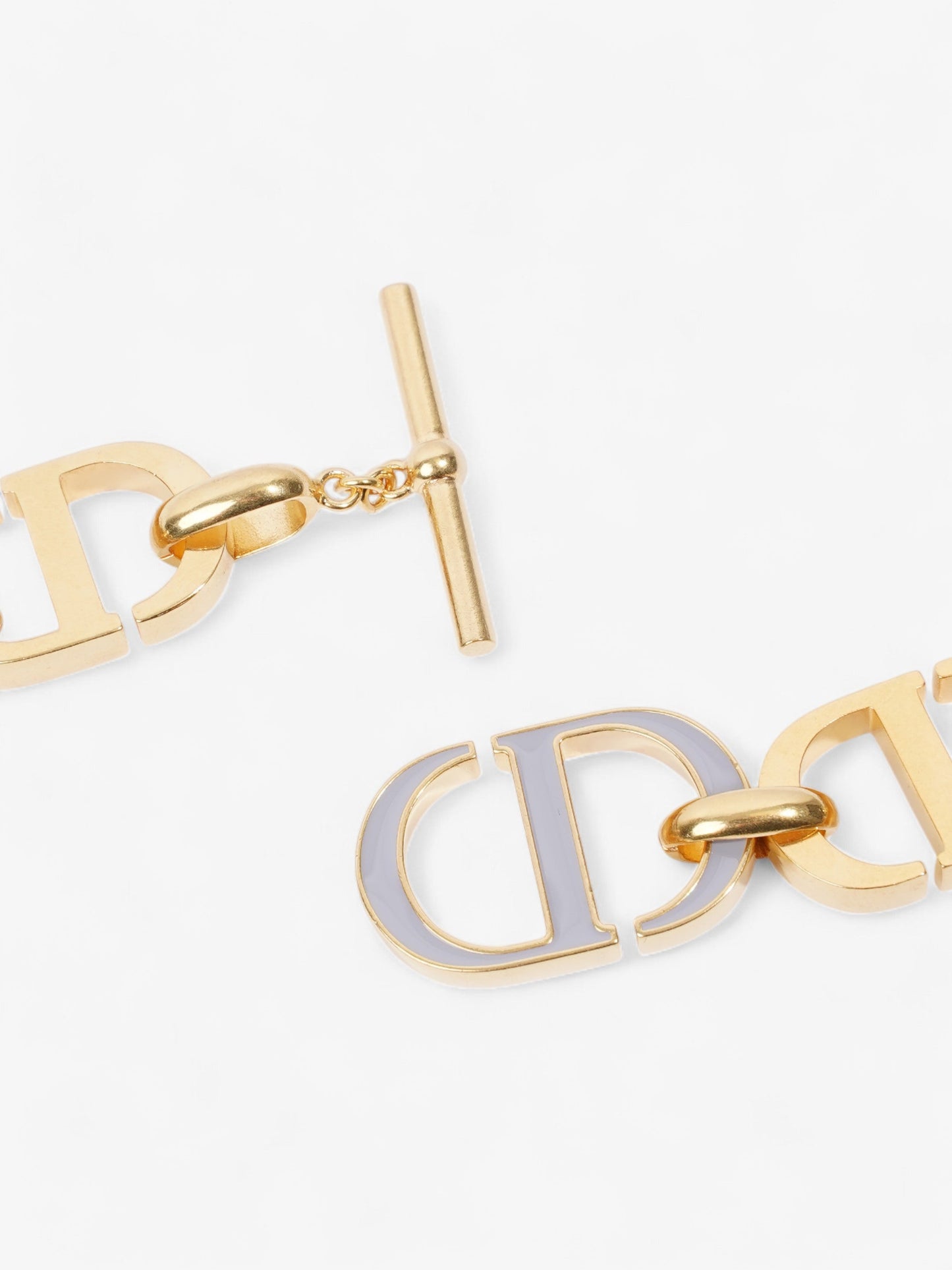 Christian Dior CD Link Chocker Gold / Grey Base Metal