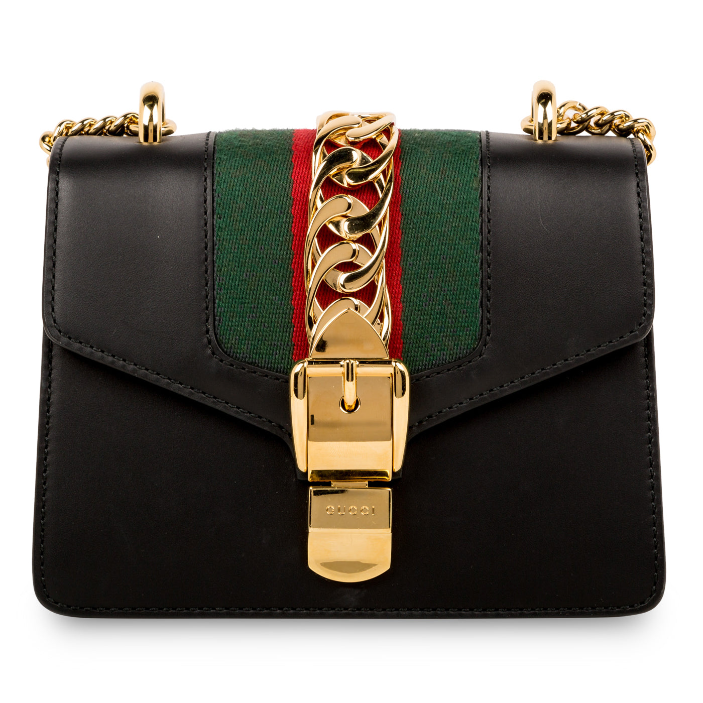 Gucci Sylvie Leather Mini Chain Bag