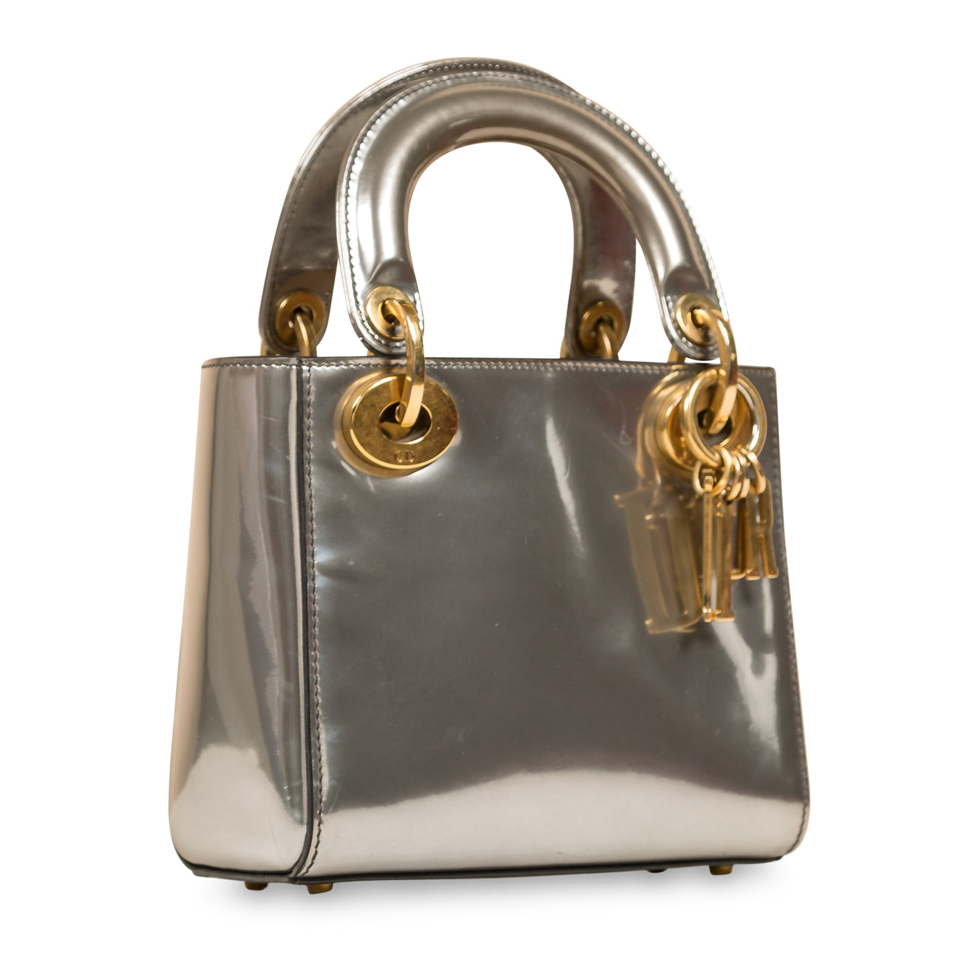 Christian Dior Lady Dior - Silver Patent Leather