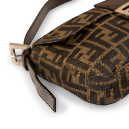 Fendi Zucca Canvas Vintage Baguette Bag