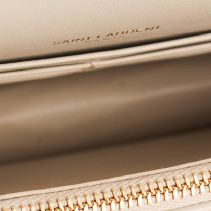 Saint Laurent Croc Sunset Chain Wallet