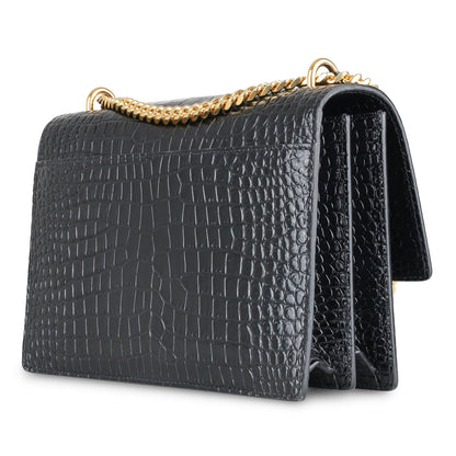 Saint Laurent Sunset Bag - Croc Embossed