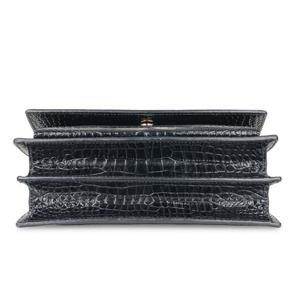 Saint Laurent Sunset Bag - Croc Embossed