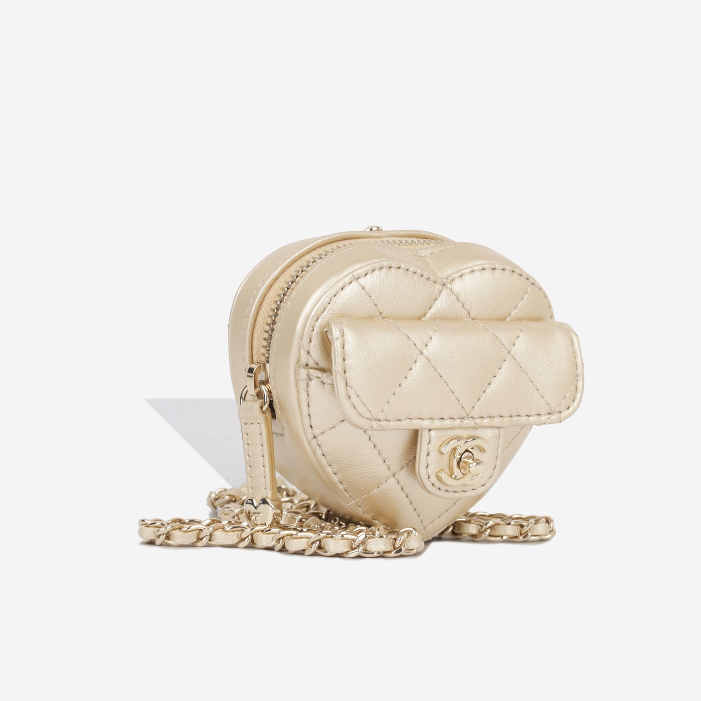 Chanel Heart Necklace - Champagne