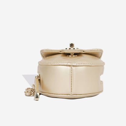Chanel Heart Necklace - Champagne