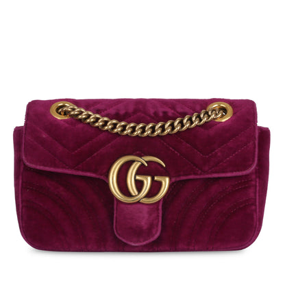 Gucci Mini Marmont Flap Bag - Velvet