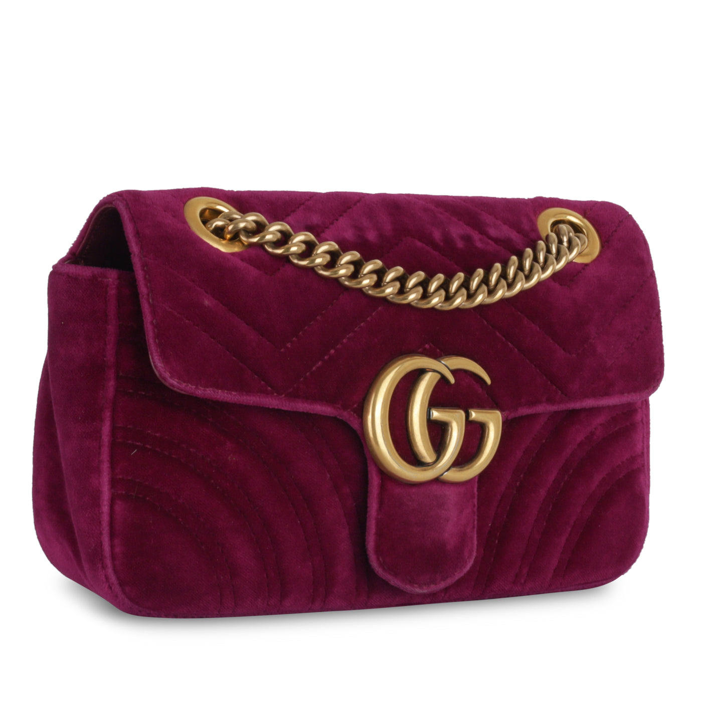 Gucci Mini Marmont Flap Bag - Velvet