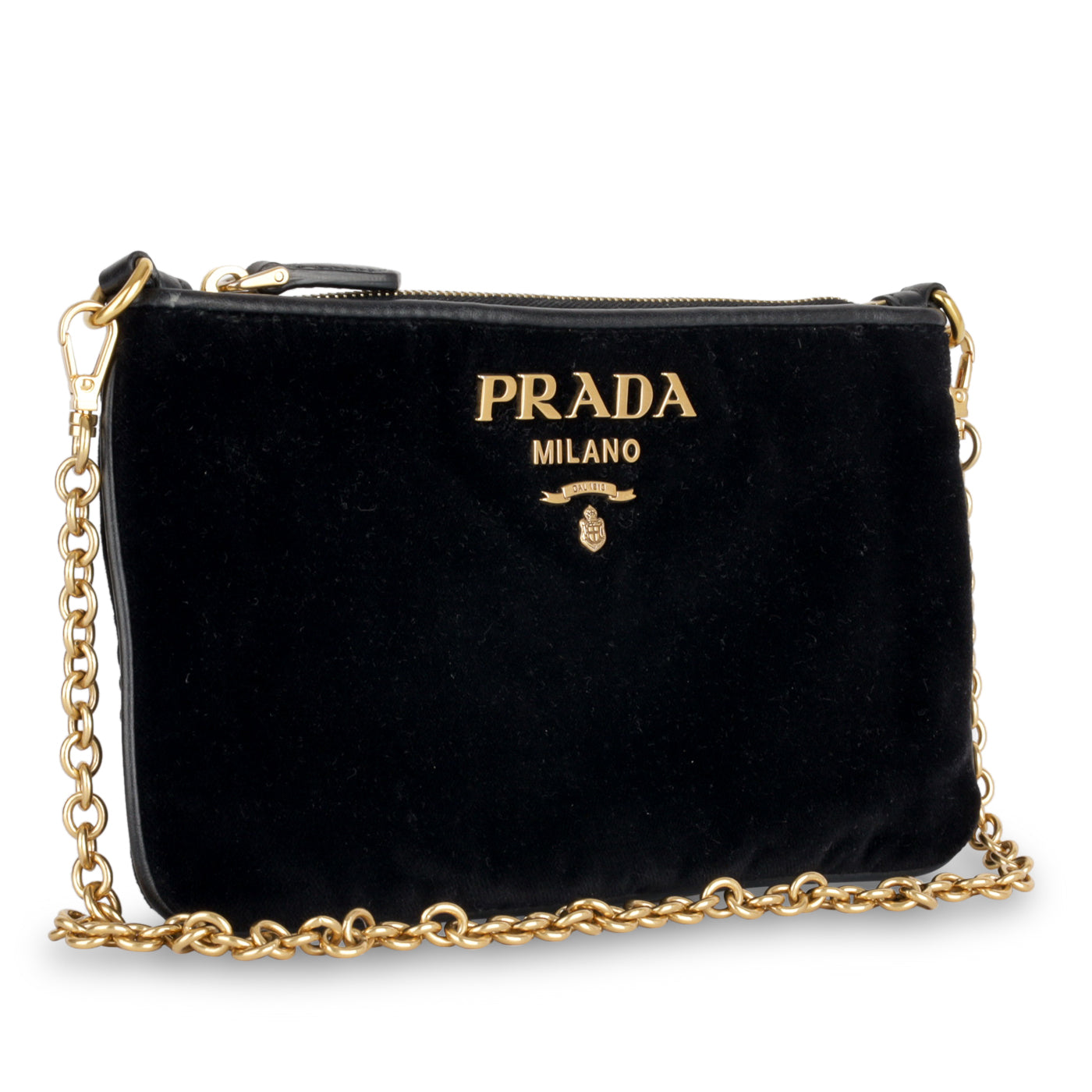 Prada Velvet Zip Pouch