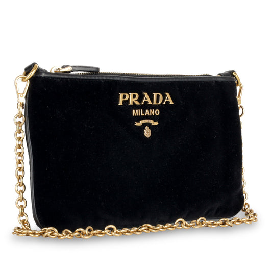 Prada Velvet Zip Pouch