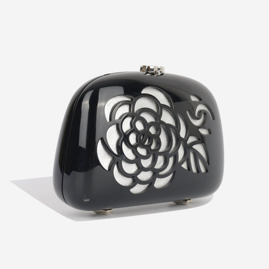 Chanel Vintage Camellia Minaudière Clutch