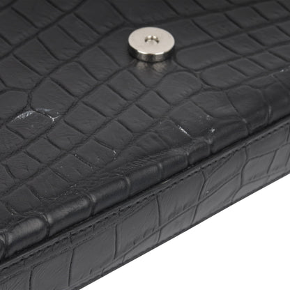 Saint Laurent Kate Tassel Bag - Croc Embossed