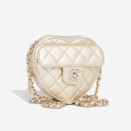 Chanel Small Heart Bag - Champagne
