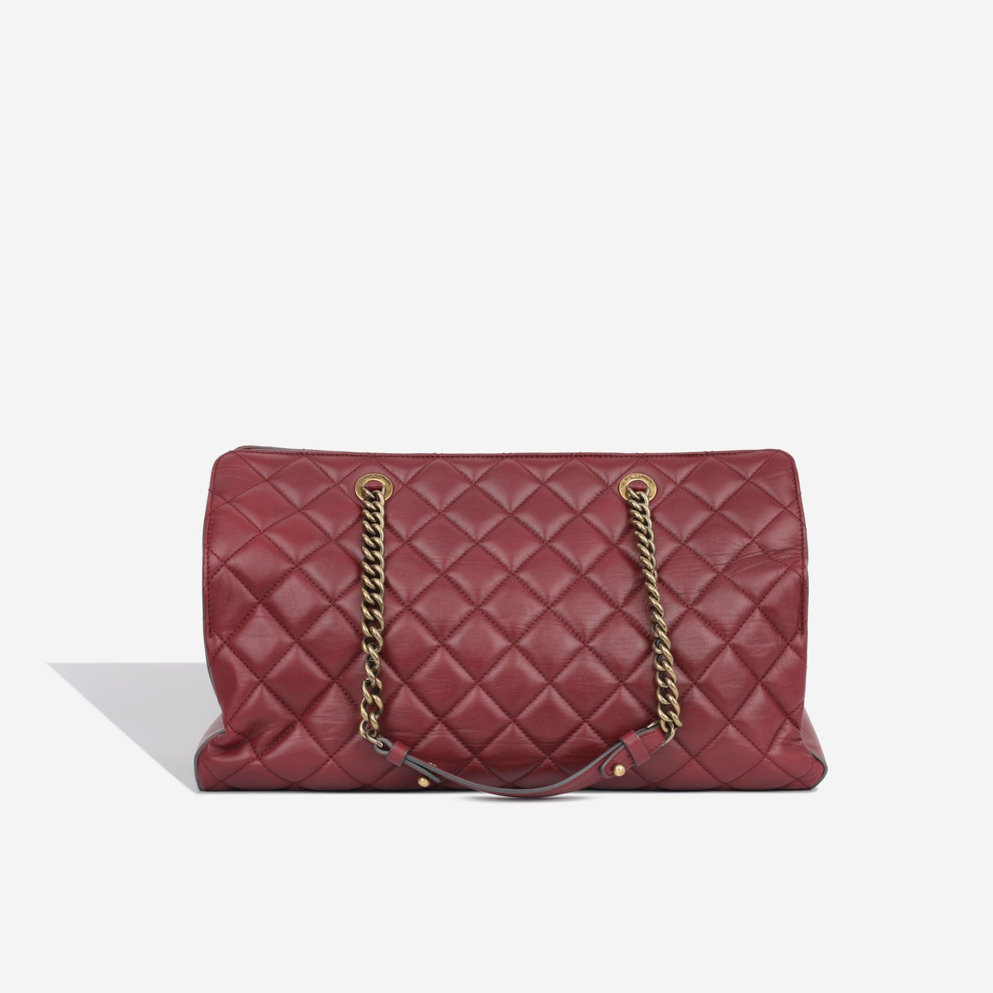 Chanel Large Shopper Tote - Burgundy