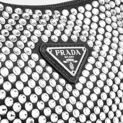 Prada Satin Mini Bag with Crystals