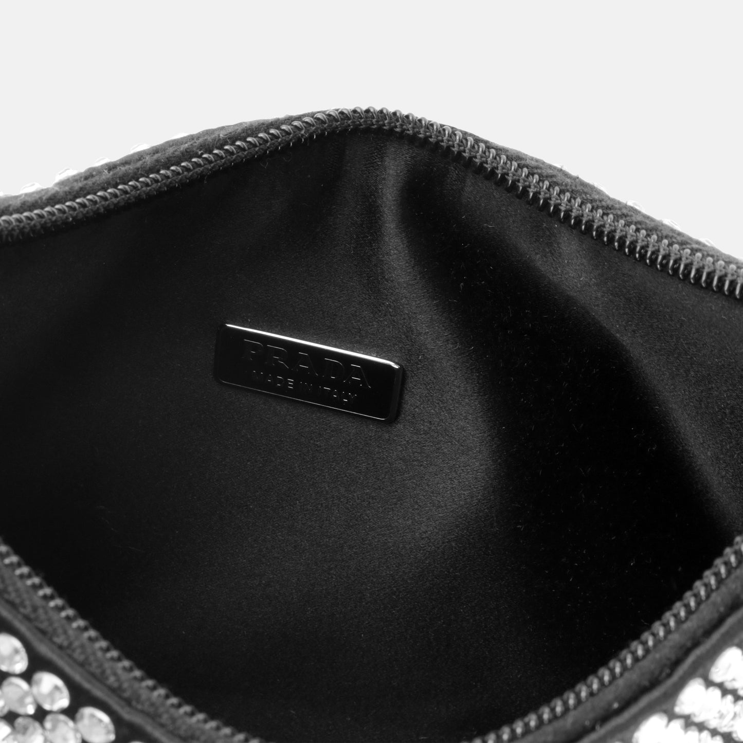 Prada Satin Mini Bag with Crystals