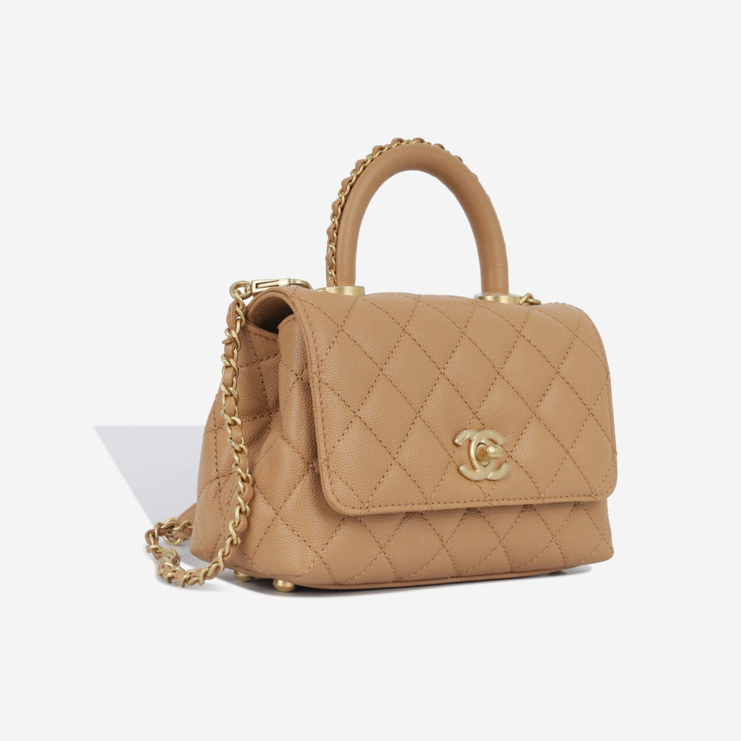 Chanel Mini Coco Handle - Caramel Caviar
