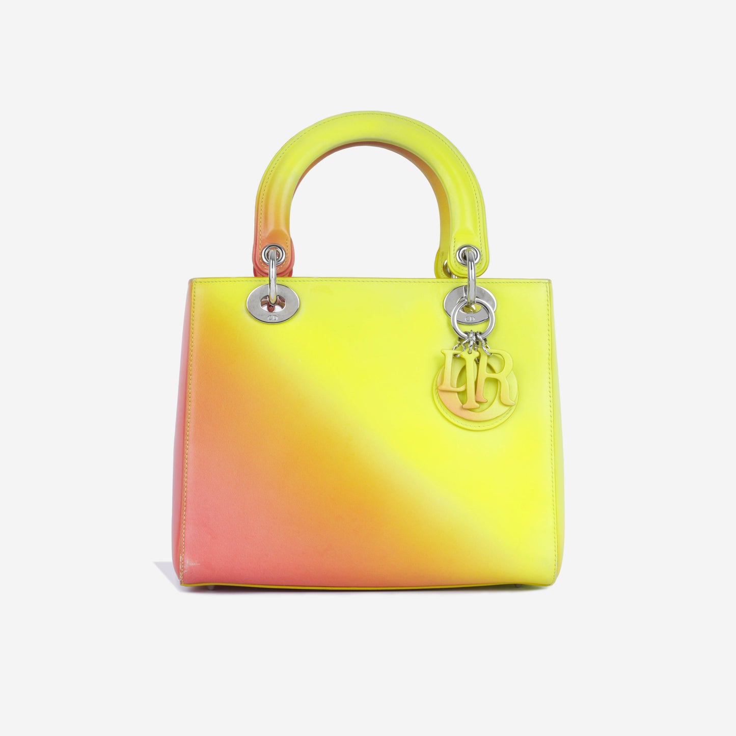 Christian Dior Medium Lady Dior - Yellow / Orange