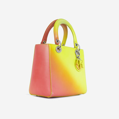Christian Dior Medium Lady Dior - Yellow / Orange