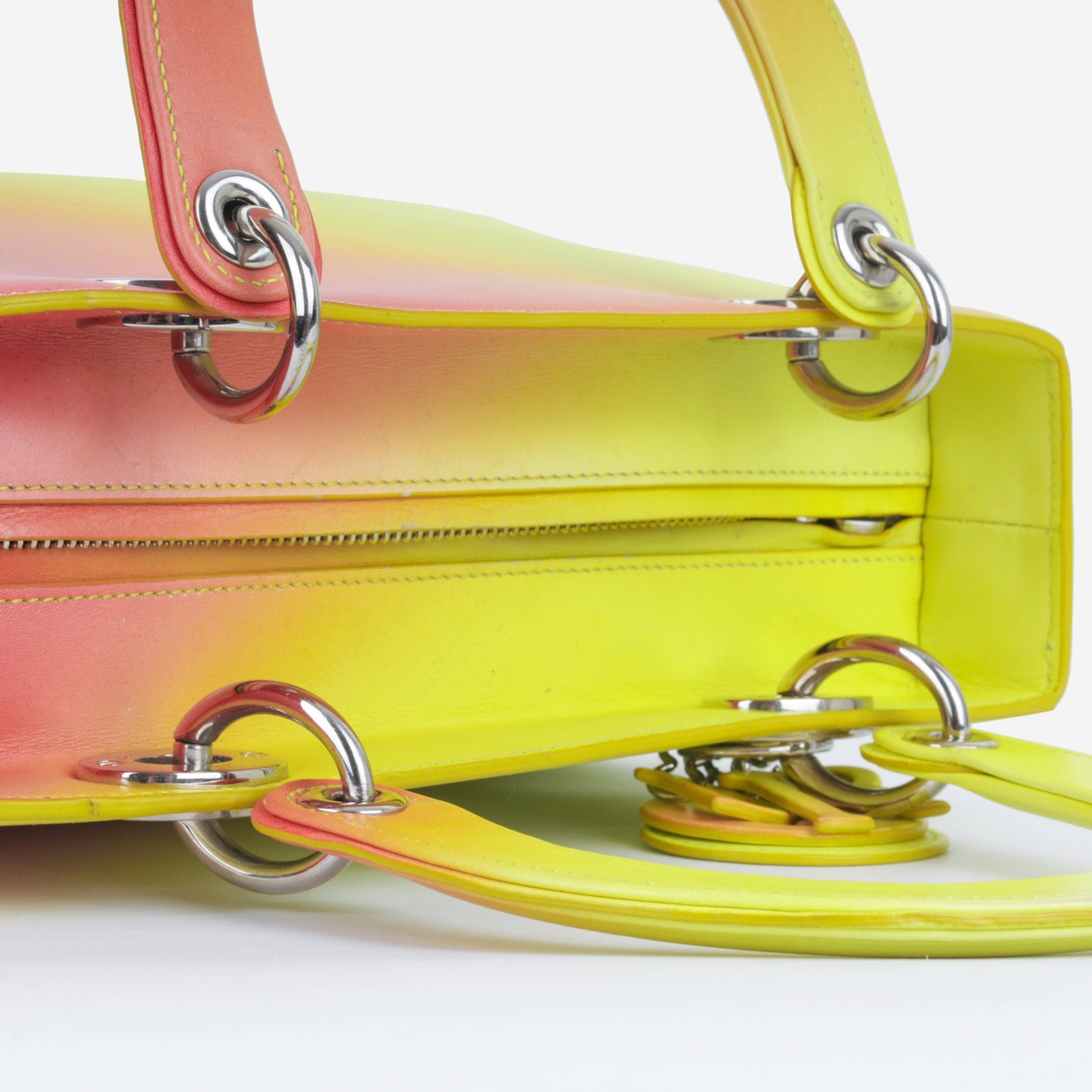 Christian Dior Medium Lady Dior - Yellow / Orange