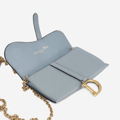 Christian Dior Nano Saddle Pouch with Chain