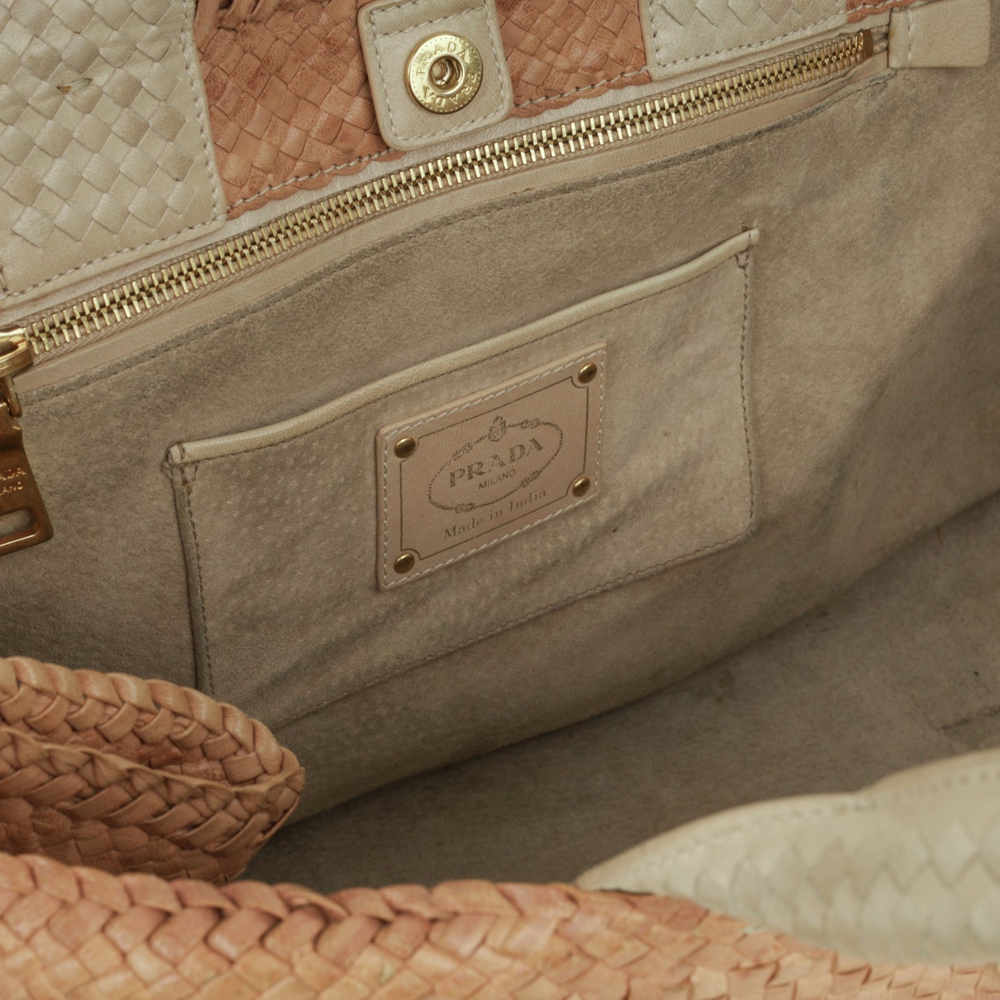 Prada Large Madras Tote