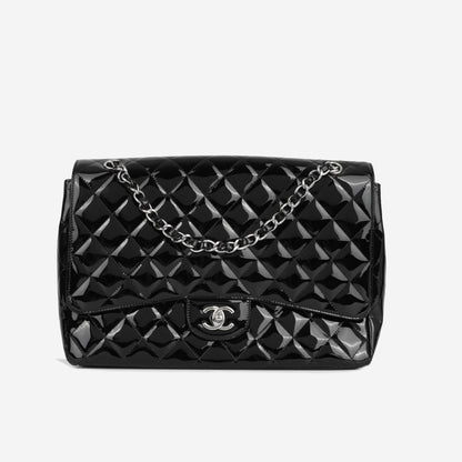 Chanel Maxi Classic Single Flap - Black Patent