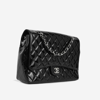 Chanel Maxi Classic Single Flap - Black Patent
