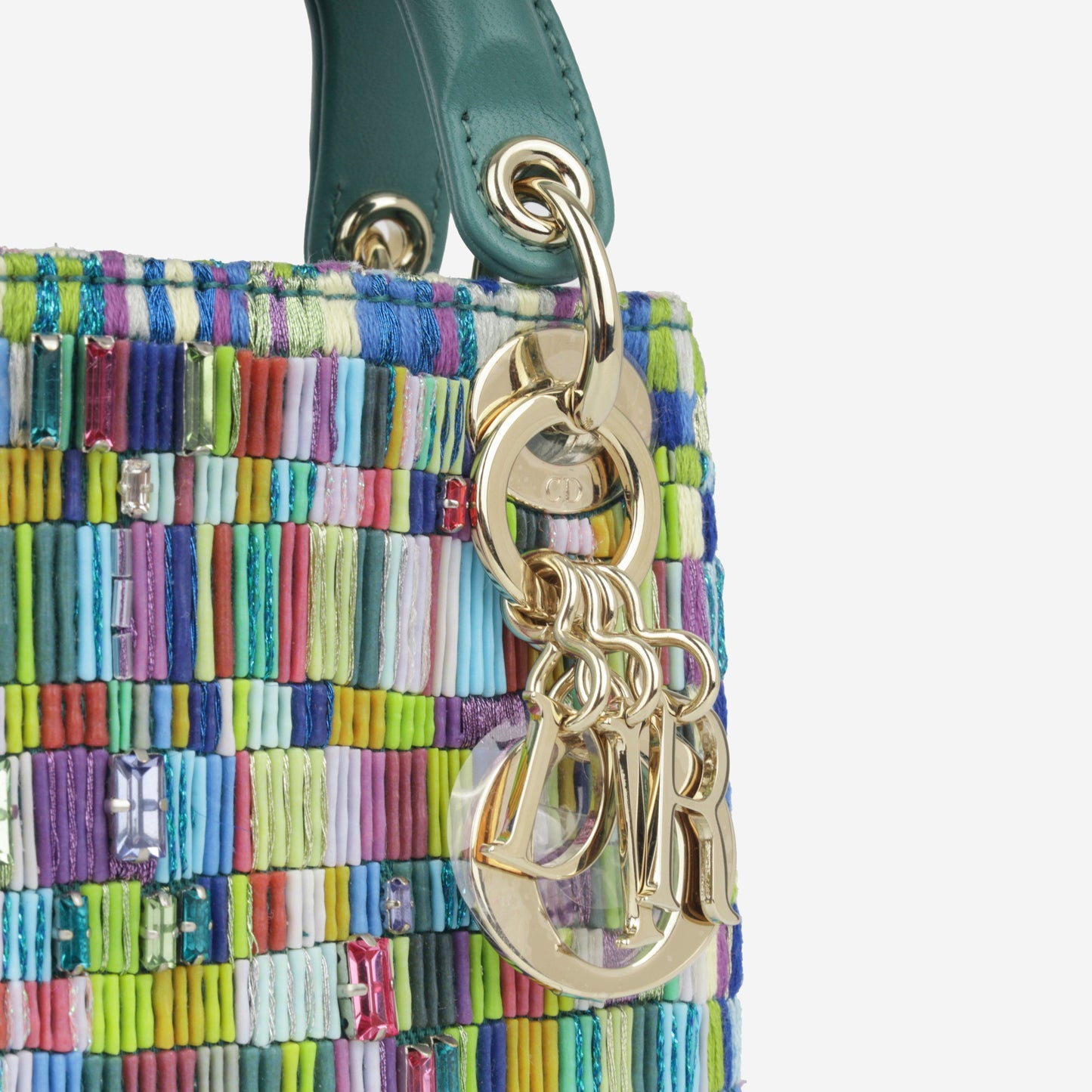 Christian Dior Micro Lady Dior - Minjung Kim Beaded Teal