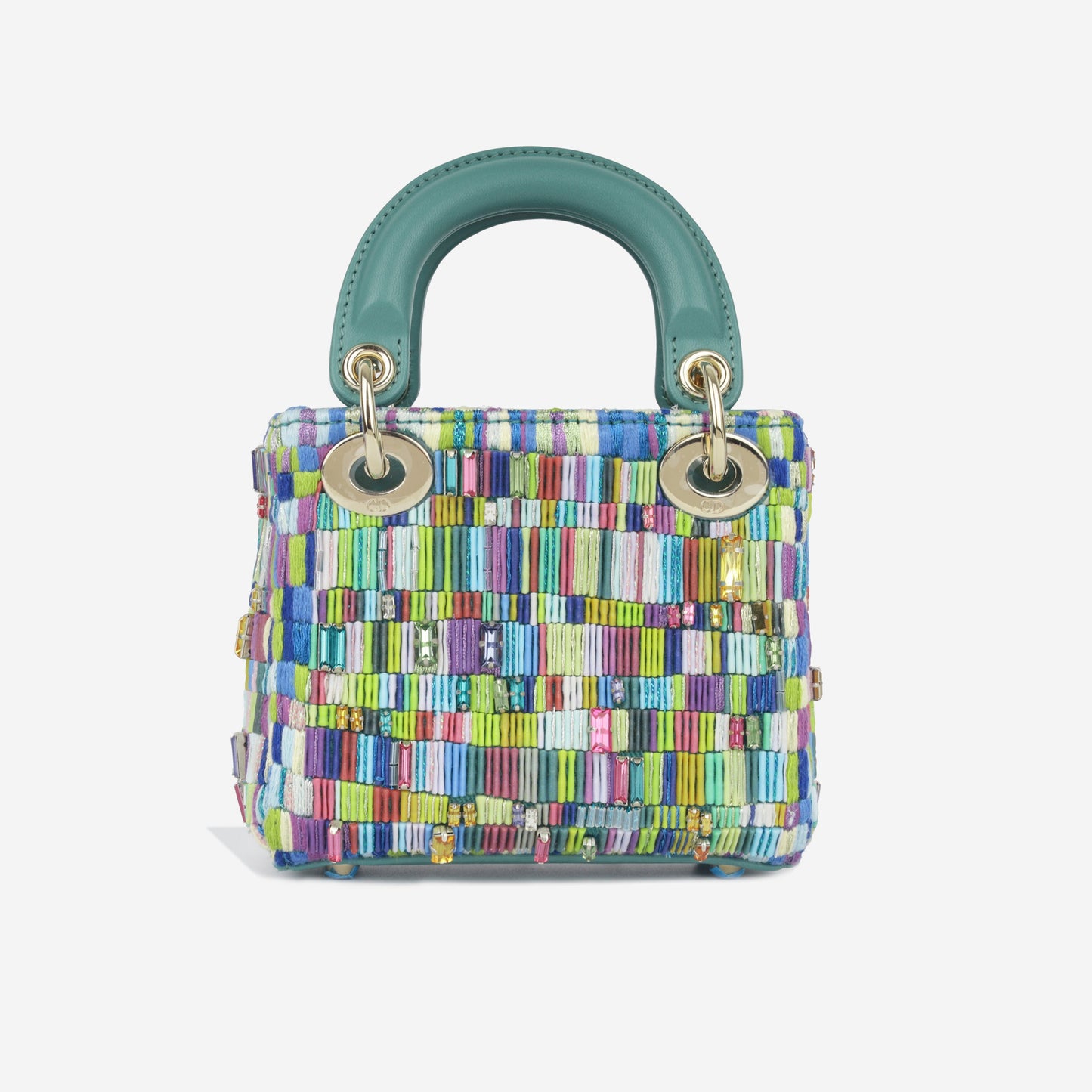 Christian Dior Micro Lady Dior - Minjung Kim Beaded Teal