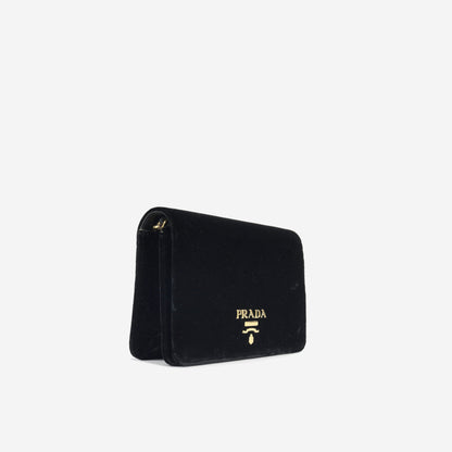 Prada Emblem WOC - Black Velvet