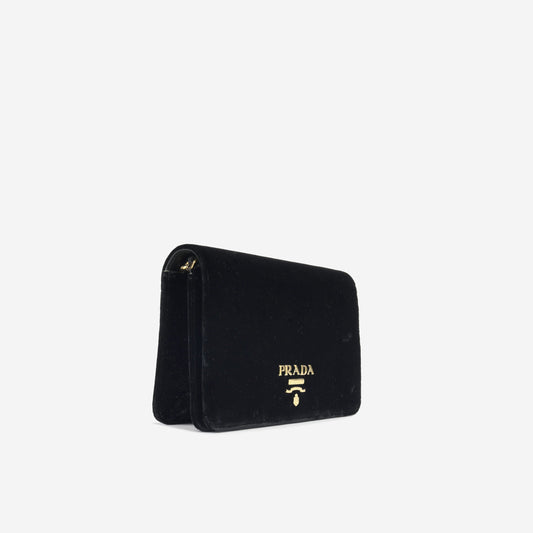 Prada Emblem WOC - Black Velvet