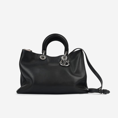 Christian Dior Diorissimo Large Tote - Black Calfskin