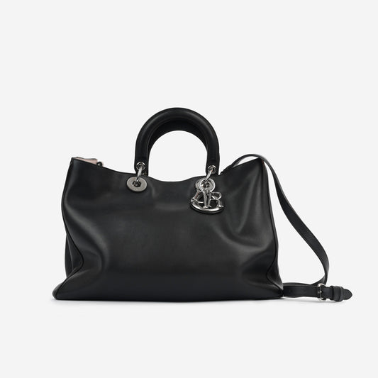 Christian Dior Diorissimo Large Tote - Black Calfskin