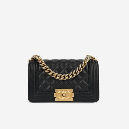 Chanel Small Chanel Boy - Black Caviar