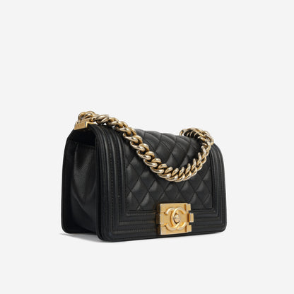 Chanel Small Chanel Boy - Black Caviar
