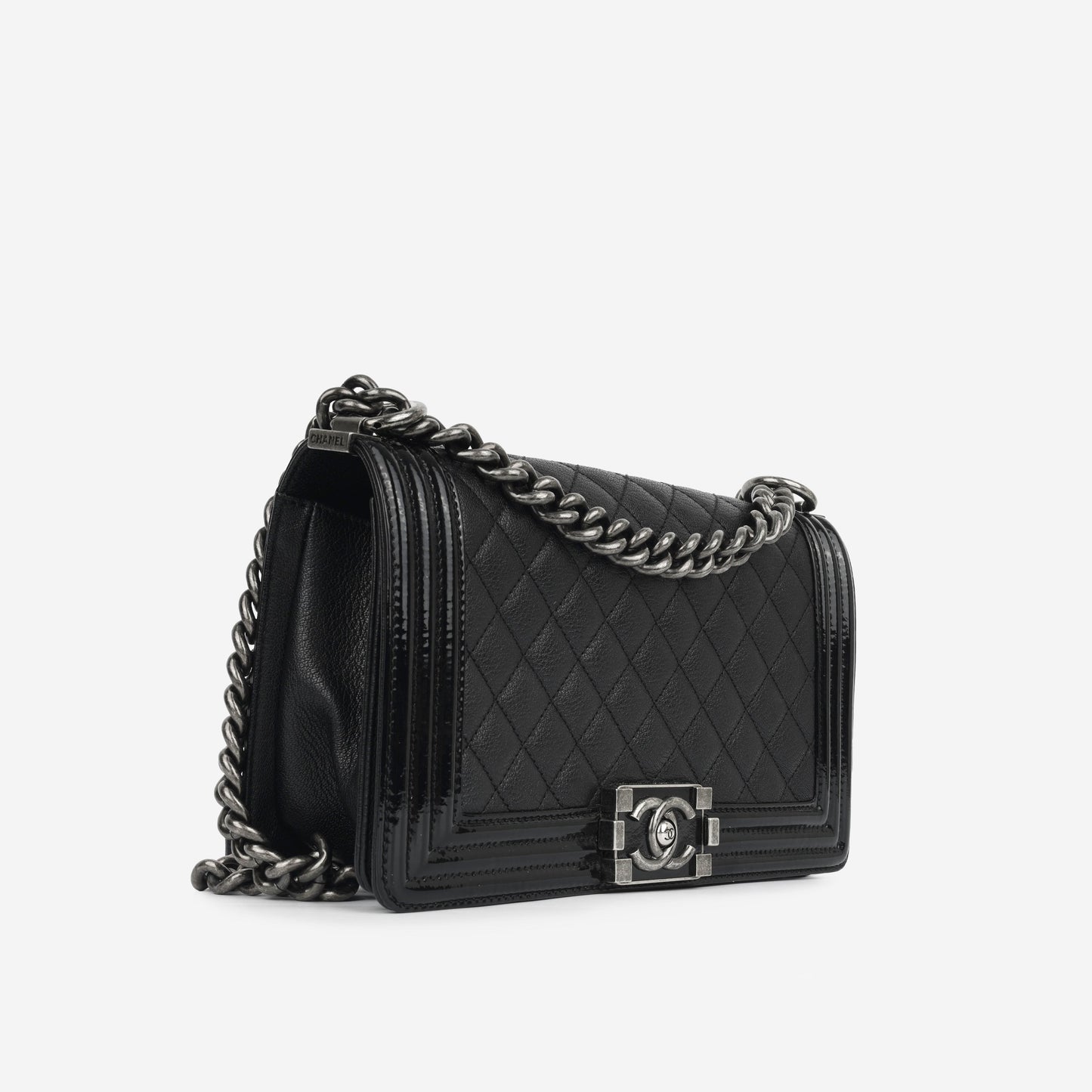 Chanel Boy Bag - Old Medium Black Lambskin