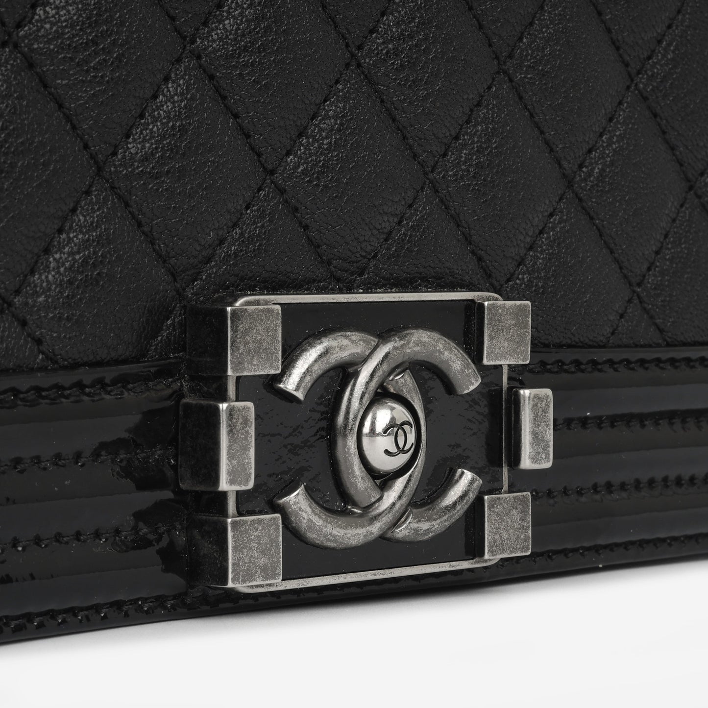 Chanel Boy Bag - Old Medium Black Lambskin