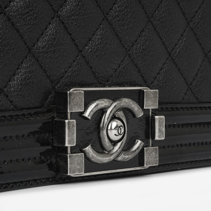 Chanel Boy Bag - Old Medium Black Lambskin