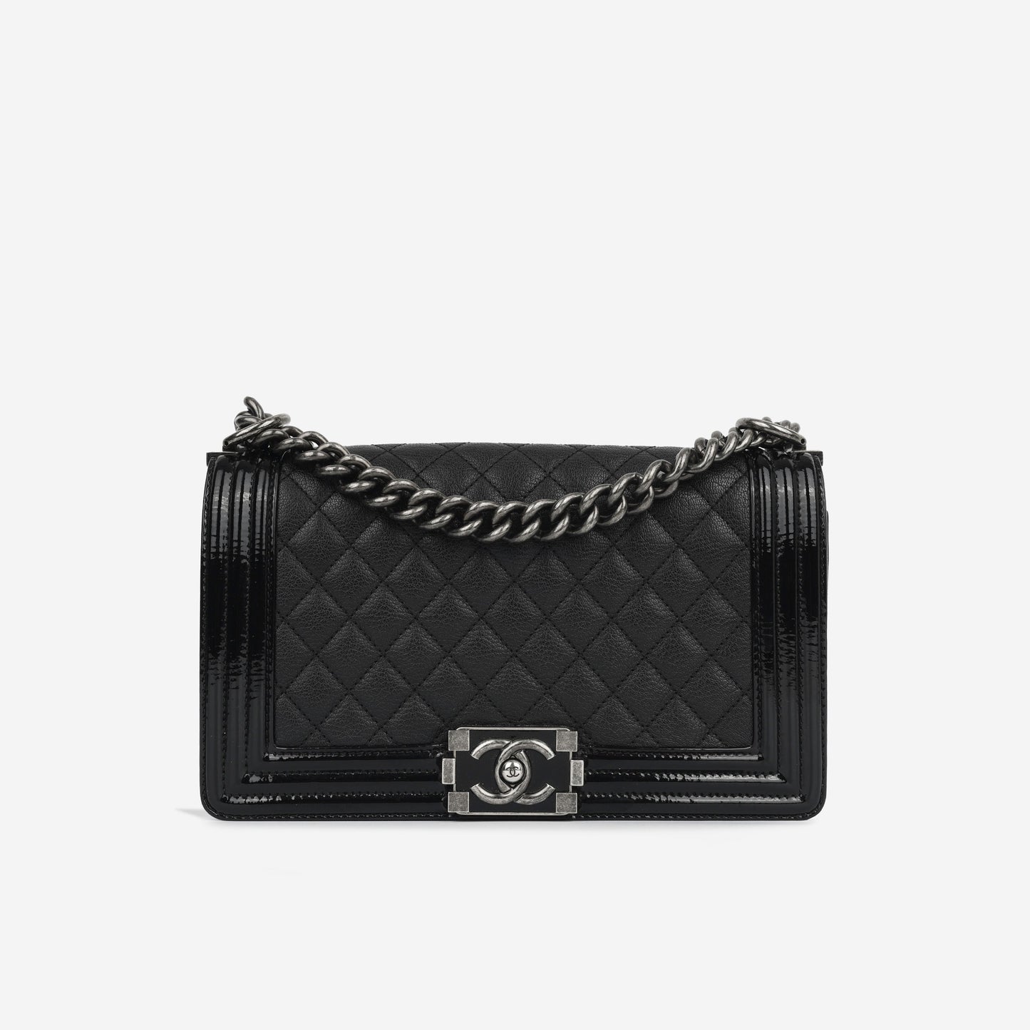 Chanel Boy Bag - Old Medium Black Lambskin