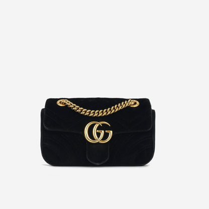Gucci Mini Marmont - Black Velvet