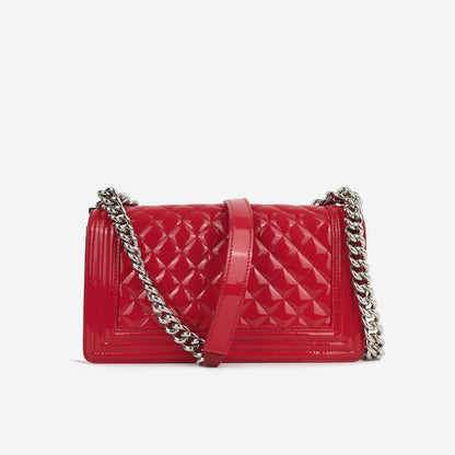 Chanel Boy Bag - Old Medium Red Patent