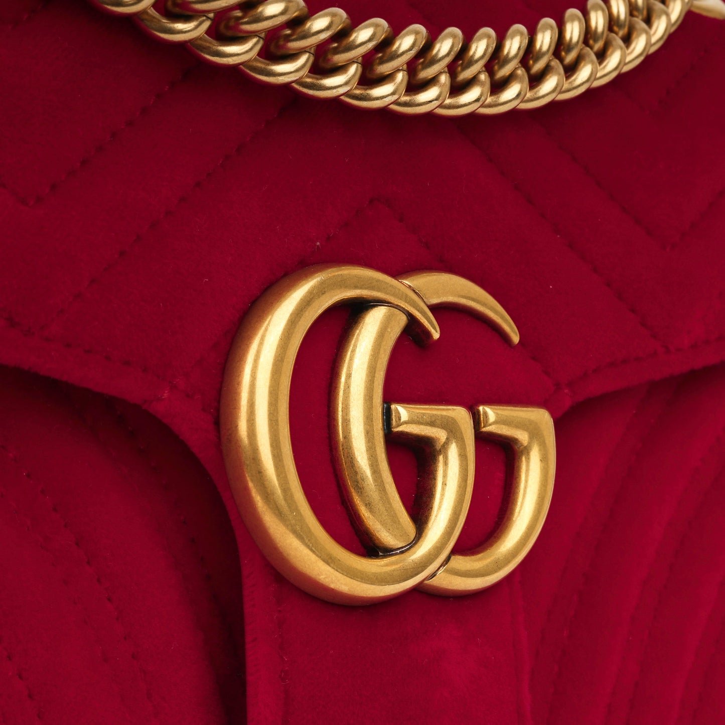 Gucci Small Marmont Bag - Red