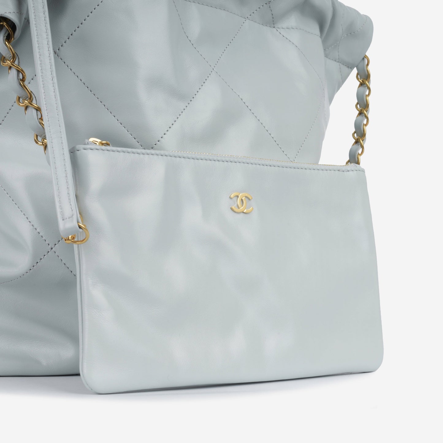 Chanel Small 22 Tote - Light Blue